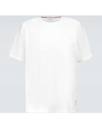 T-shirt baggy Thom Browne bianco
