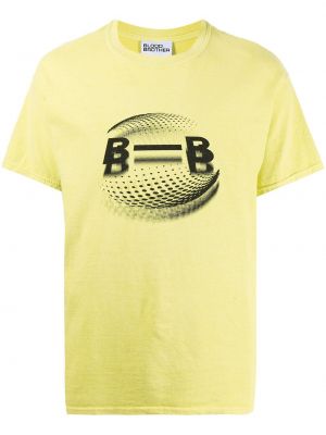 Camiseta con estampado Blood Brother amarillo