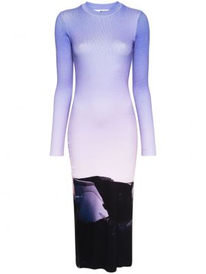 Kleid mit print Msgm blau