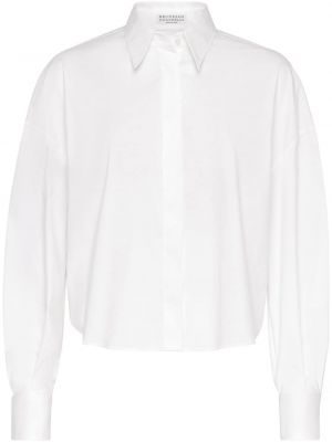 Chemise en coton Brunello Cucinelli blanc