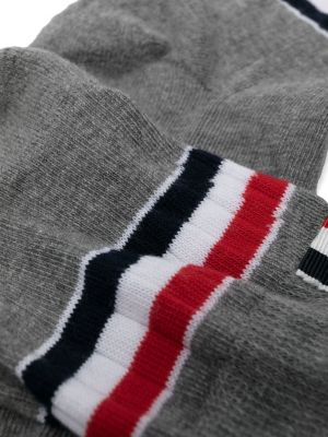 Chaussettes à rayures en tricot Thom Browne gris
