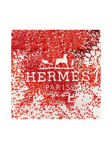 Jedwabna szal Hermès Vintage czerwona