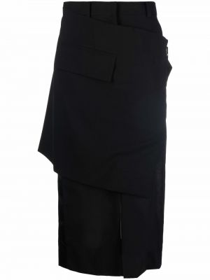 Falda de tubo ajustada Sacai negro