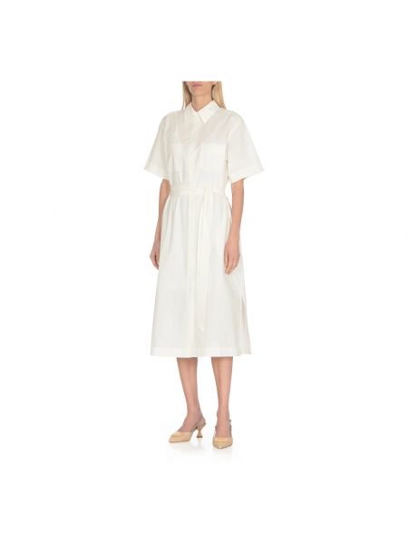 Vestido de algodón Maison Kitsuné blanco