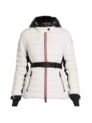 Лыжная куртка-пуховик Grenoble Bruche с французским флагом и поясом Moncler Grenoble белый