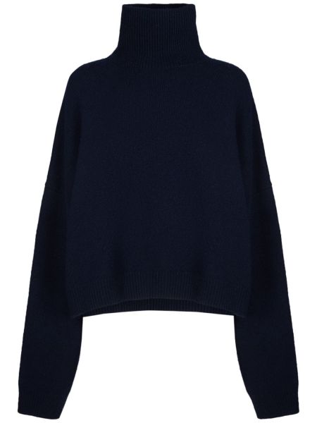 Suéter de lana de cachemir de punto The Row azul