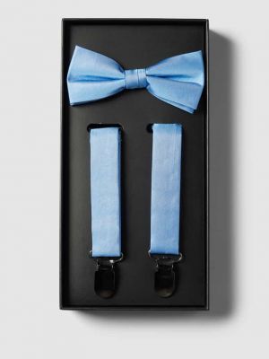 Krawat w jednolitym kolorze Monti błękitny