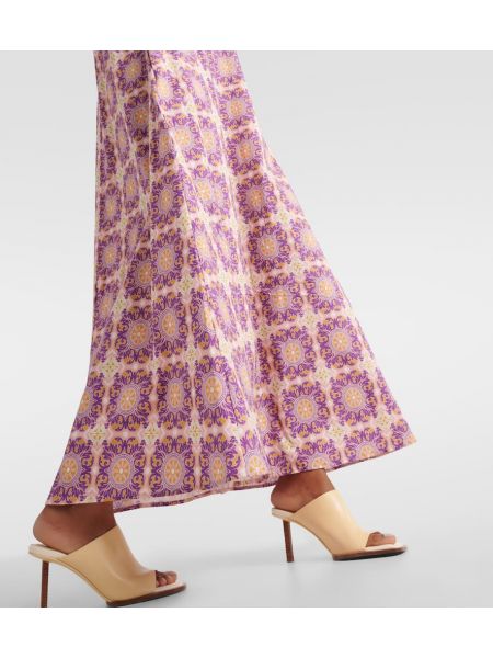 Bavlněné šaty Adriana Degreas fialové