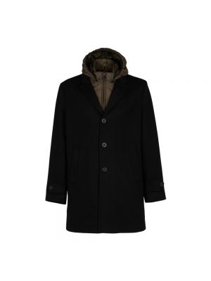 Czarny płaszcz zimowy Palto
