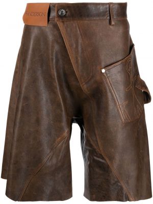 Kožne bermuda kratke hlače Jw Anderson smeđa