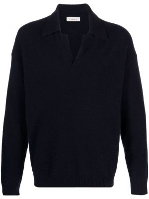 Пуловер с v-образно деколте Laneus синьо