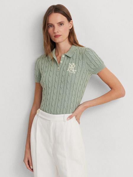 Jersey de algodón de punto de tela jersey Lauren Ralph Lauren verde