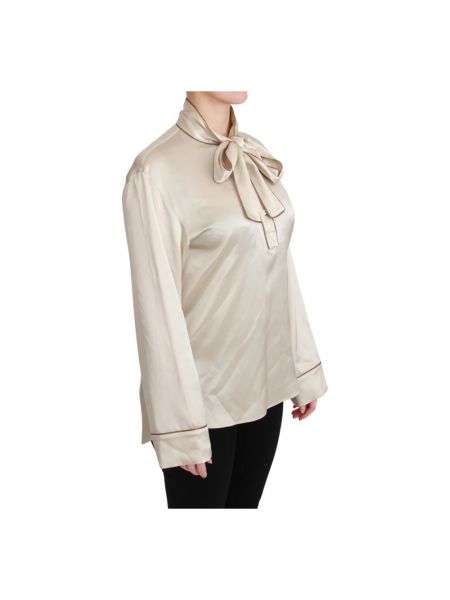 Bluse mit stickerei Dolce & Gabbana beige