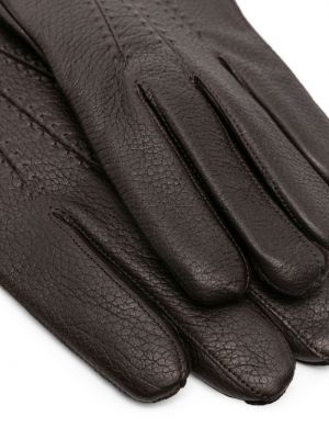 Rękawiczki skórzane Orciani brązowe