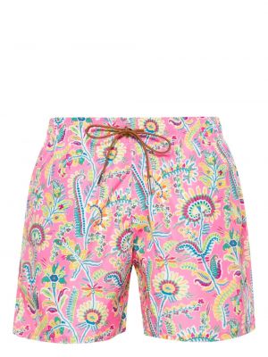Kratke hlače s cvjetnim printom s printom Etro ružičasta