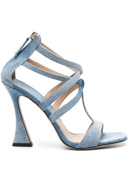 Sandály s hranatými špičkami Ermanno Scervino modré