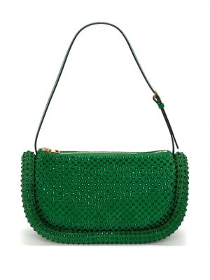 Чанта за ръка с кристали Jw Anderson зелено