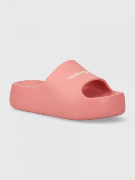 Papuci cu platformă chunky Tommy Jeans roz