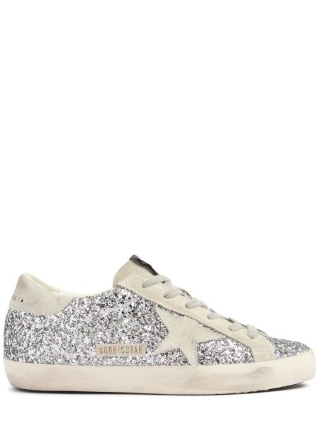 Stjernemønster sneakers Golden Goose sølv