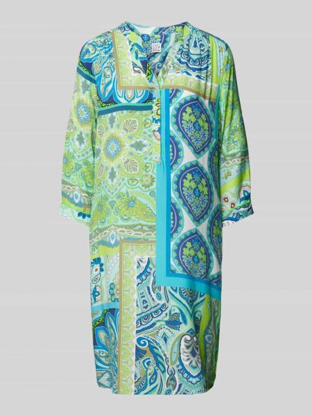 Sukienka mini z nadrukiem Emily Van Den Bergh zielona