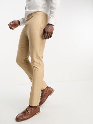 Однотонные брюки слим Bolongaro Trevor коричневые