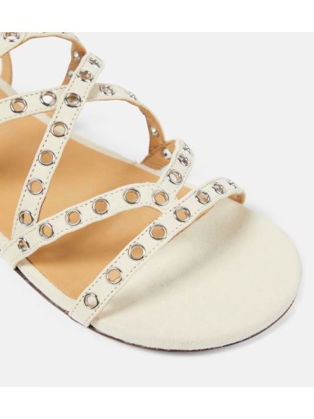 Kožené sandále Isabel Marant biela