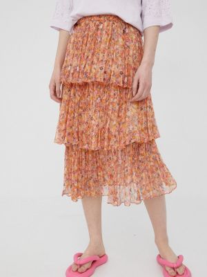 Midi suknja Femi Stories narančasta