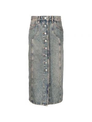 Spódnica jeansowa z wysoką talią Isabel Marant Etoile niebieska
