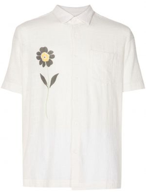 Koszula bawełniana z nadrukiem Osklen biała