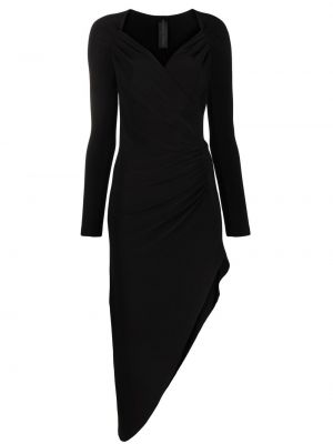 Asymetrické dlouhé šaty Norma Kamali černé