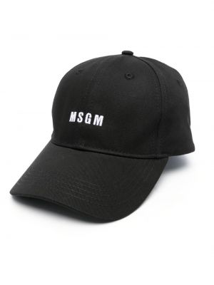 Kapa s šiltom z vezenjem Msgm črna