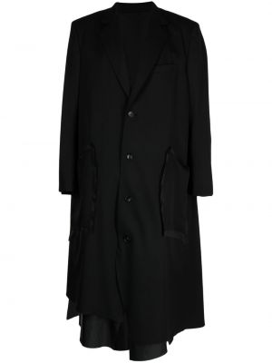 Asymetrický vlněný kabát Sulvam černý
