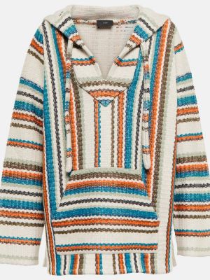 Pruhovaný vlněný svetr s kapucí Alanui