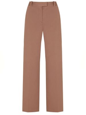 Хлопковые классические брюки Circolo 1901 коричневые