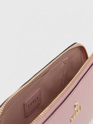 Bőr kozmetikai táska Furla rózsaszín