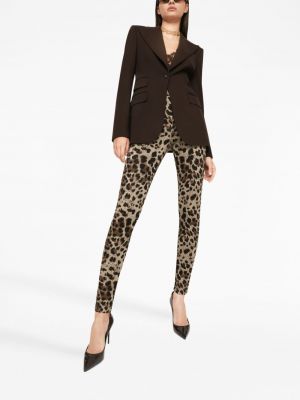 Leggings mit print mit leopardenmuster Dolce & Gabbana