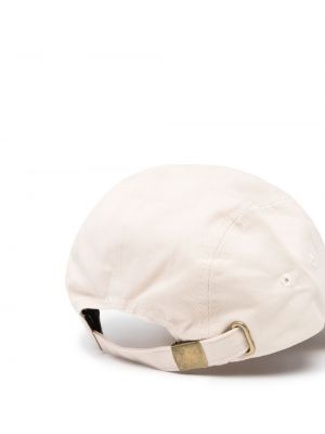 Raštuotas medvilninis kepurė su snapeliu Drôle De Monsieur smėlinė