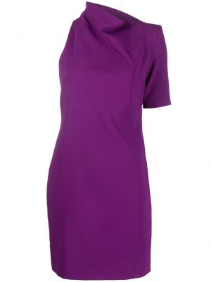 Sukienka koktajlowa asymetryczna Sportmax fioletowa