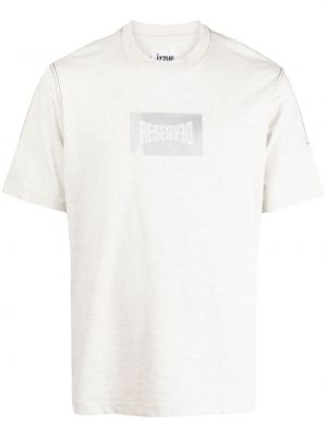 Памучна тениска с принт Izzue сиво