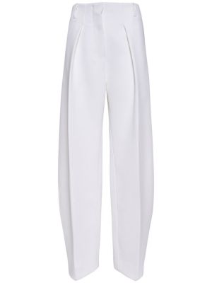 Pantaloni a vita alta Jacquemus bianco
