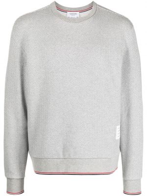 Sweter w jodełkę Thom Browne szary
