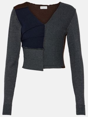Вълнен пуловер Dries Van Noten сиво