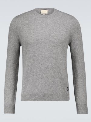 Кашмирен пуловер Gucci сиво