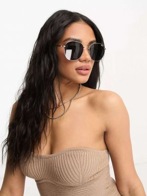 Круглые солнцезащитные очки Quay Jezabell золотисто-дымчатого цвета Quay Australia