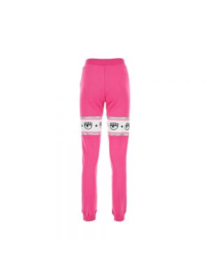 Spodnie sportowe bawełniane Chiara Ferragni Collection różowe