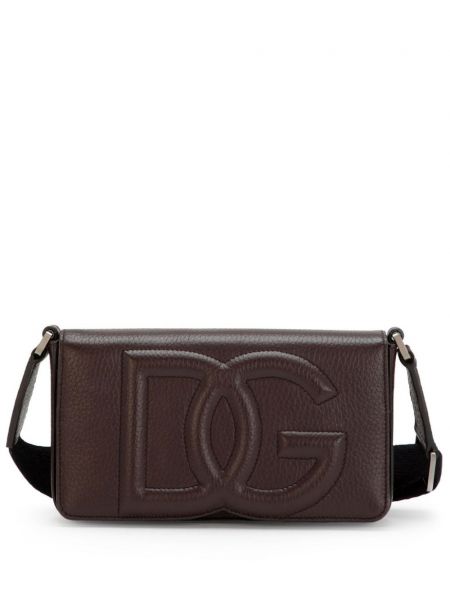 Læder skuldertaske Dolce & Gabbana brun