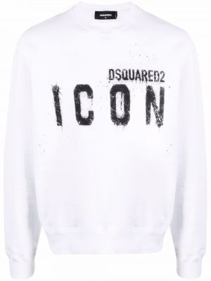 Trykt sweatshirt Dsquared2 hvit