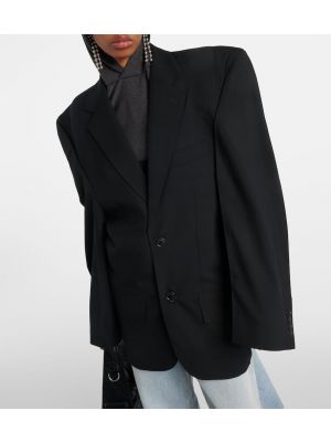 Oversize woll blazer Balenciaga schwarz