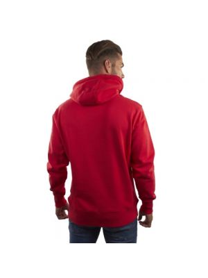 Sudadera con capucha de algodón Superdry rojo