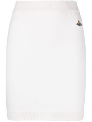 Pletené sukně s výšivkou Vivienne Westwood bílé